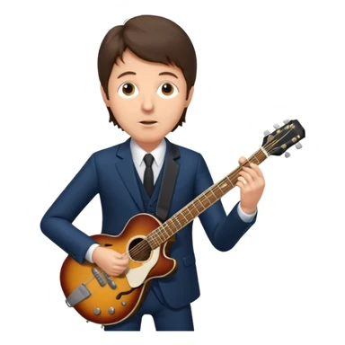 Paul McCartney playing guitar suit sticker