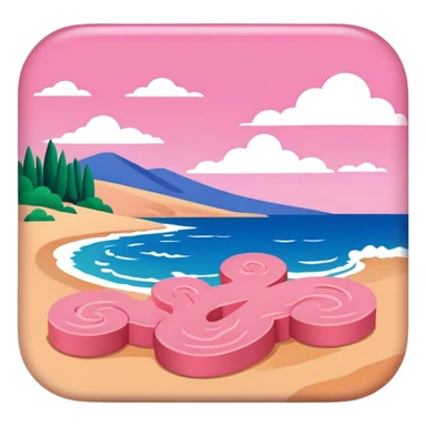 Matisse slop style pink SPAM art landscape sticker