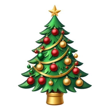 Lit Xmas tree sticker