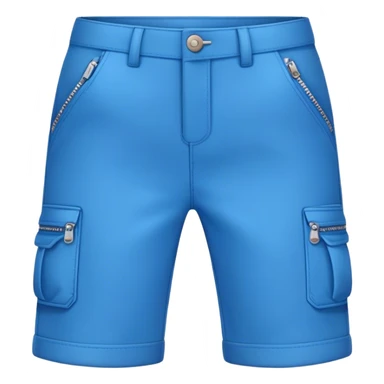 A Bermuda shorts emoji, knee-length, with a button, zipper, side pockets, and smooth fabric in any color — casual and summer-ready. sticker