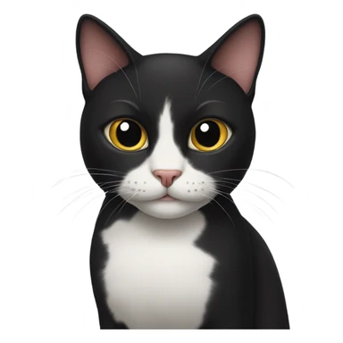Black cat with heart eyes  sticker