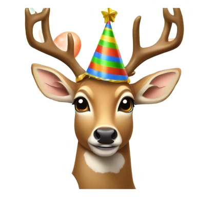 Buck deer saying happy birthday  sticker