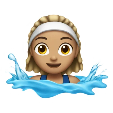 Pretty girl playing water polo sticker
