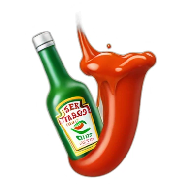 tabasco pouring out sticker
