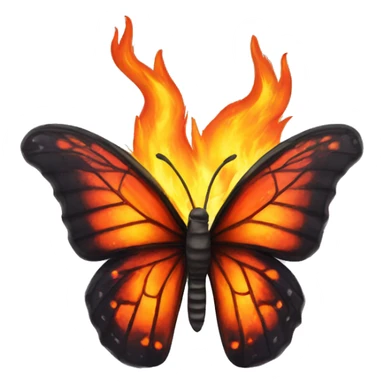 butterfly that's on fire like a phoenix sticker
