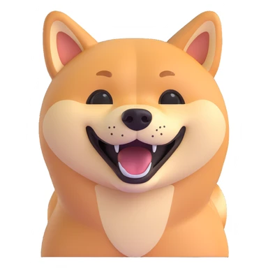 shiba inu, laughing sticker