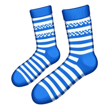 A pair of socks emoji, drawn with an 8-bit pixelated look, similar to early video game sprites. sticker