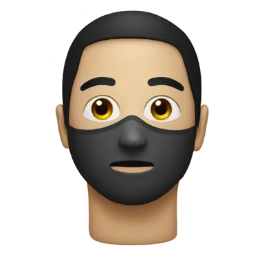 Black eyes mask sticker