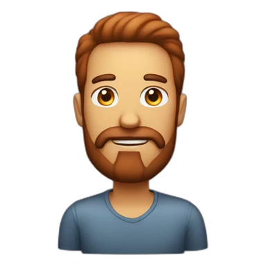 Hombre pelirrojo con una barba larga sticker