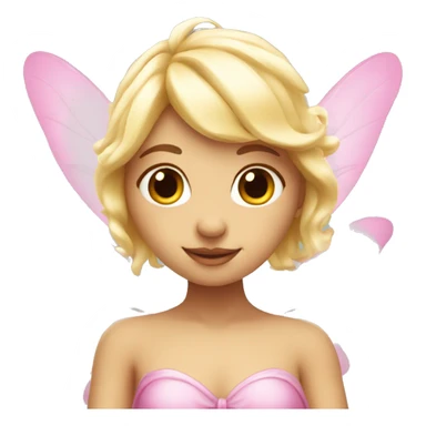 Pink blonde fairy with beautiful wings sticker