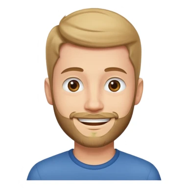 young man with a short beard, happy birthday boy sticker