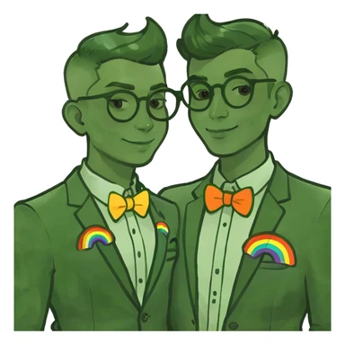 Gay couple sticker