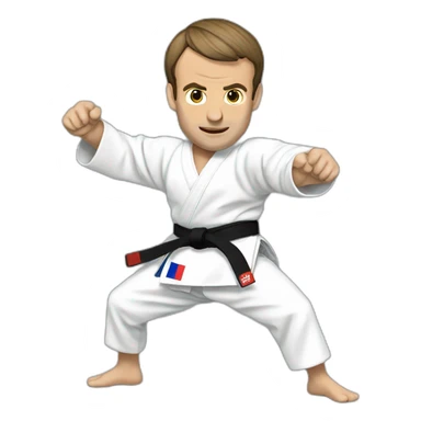 Emmanuel Macron judo sticker