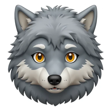 un lobo con frio sticker