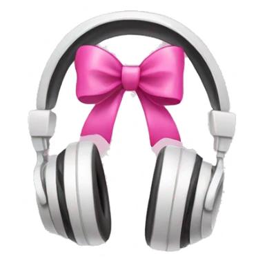 headphones with pink bows sticker