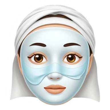 a white skincare beauty mask pack for face sticker