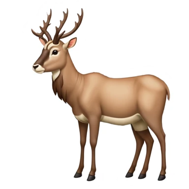 Eland trekt slede in dennenbos  sticker