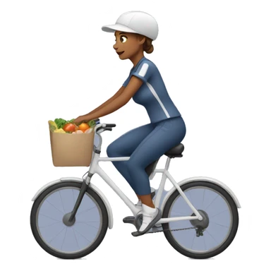 meal delivery woman on bicycle sticker