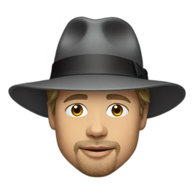 Brad pitt wearing a hat sticker