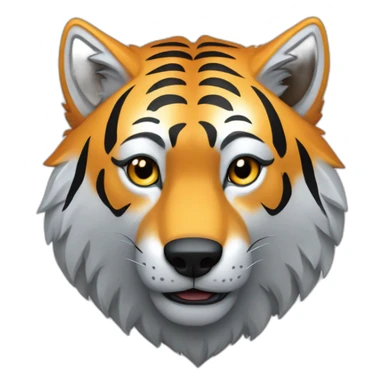 Un loup sur un tigre sticker