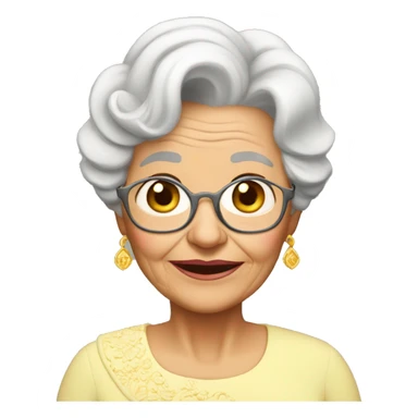 Abuela con corona de reina  sticker