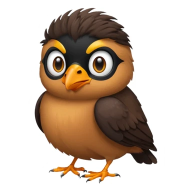 A cute common myna bird cute emoji sticker