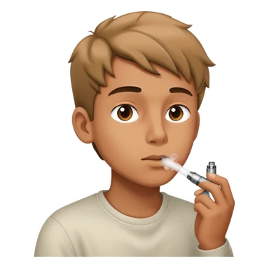 a boy with a vape sticker