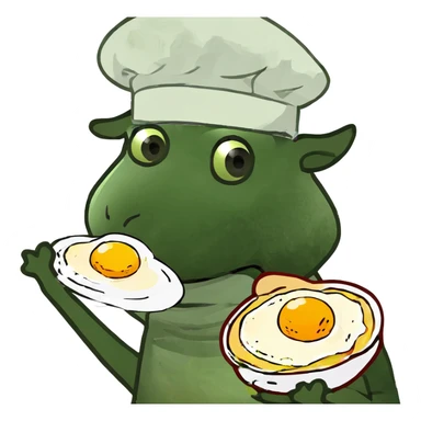 Perro con huevo frito sticker