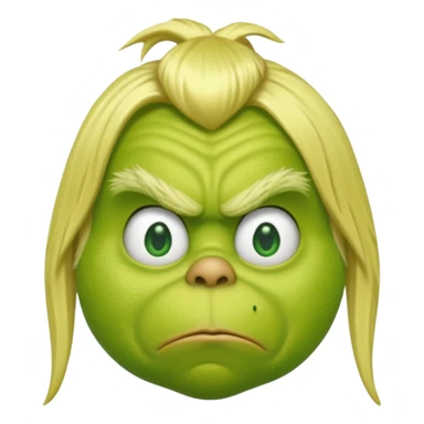 Grinch with blonde hair sticker