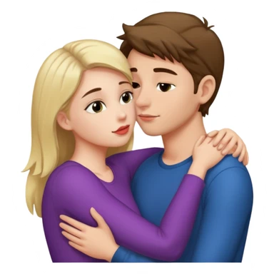 Girl kissing her boyfriend while her arms around her neck and his hands on her ass sticker