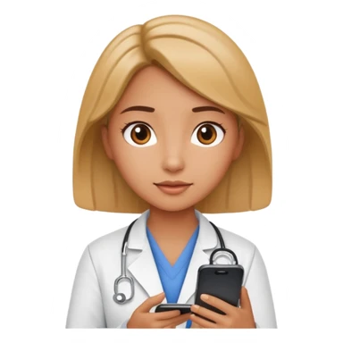 A cute veterinarian girl that watching a movie on her phone sticker