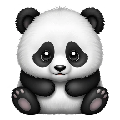 Cute panda bear sticker