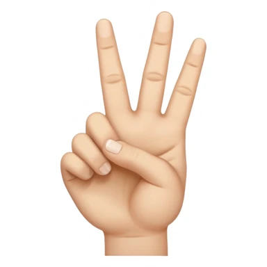 Una mano haciendo la w con los dedos cruzados sticker