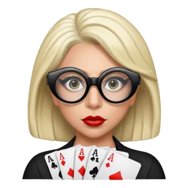 Lady Gaga poker face mask/ glasses sticker