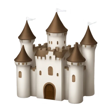 White and brown Castle sticker