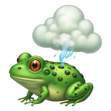 Frog farting sticker