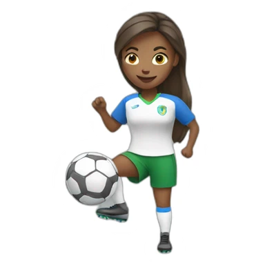Women play soccer sticker