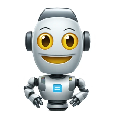 Friendly money assistant robot sticker