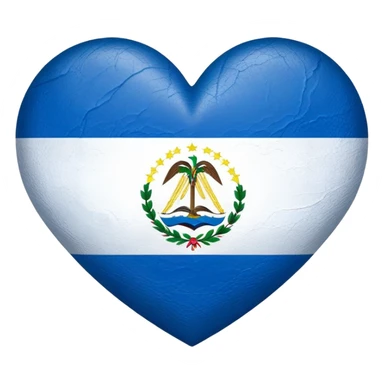 Nicaraguan flag heart shaped sticker