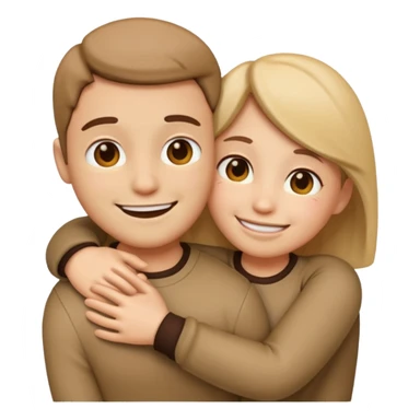 emoji de dos siluetas de persona abrazadas sticker