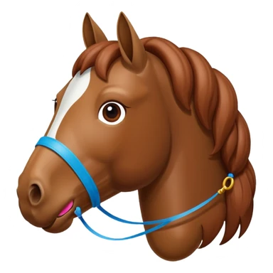 HORSE with the mouth of a balloon in it’s mouth sticker