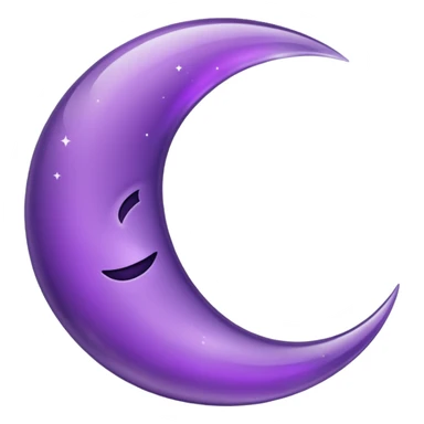 An amethyst crescent moon sticker