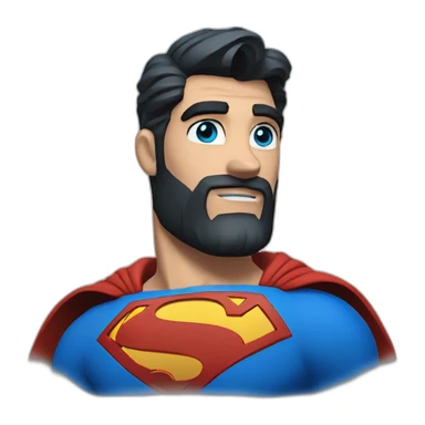 Superman Blue Eyes Beard Muscle sticker