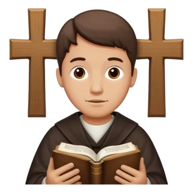 Guy who reads Bible with cross on it without something in the background sticker