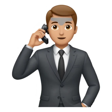 businessman talking on the phone, full body sticker