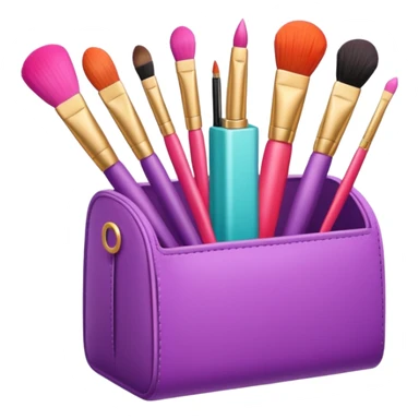 Makeup tools and products standing sticker
