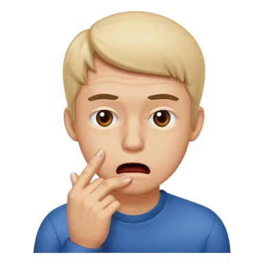 emoji mordiendose la uña sticker