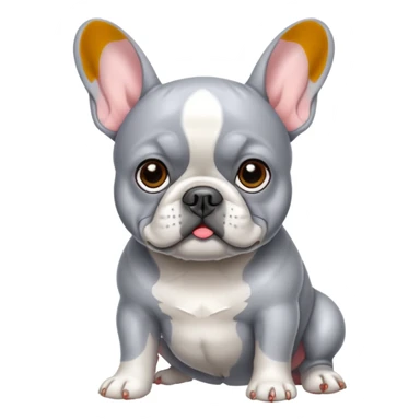 silver frenchie  sticker