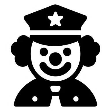 clown policeman sticker
