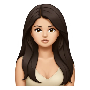 Selena Gomez long hair  sticker